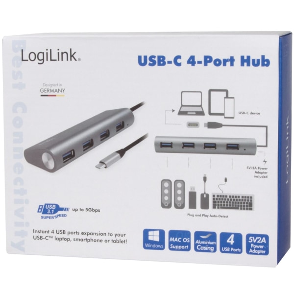 LogiLink USB-C 4-port USB-hub