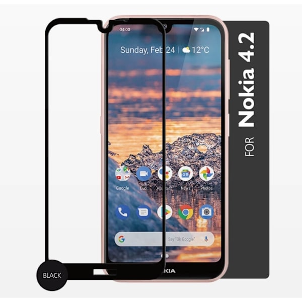 GEAR Hærdet Glas 2.5D Full Cover Nokia 4.2 Transparent