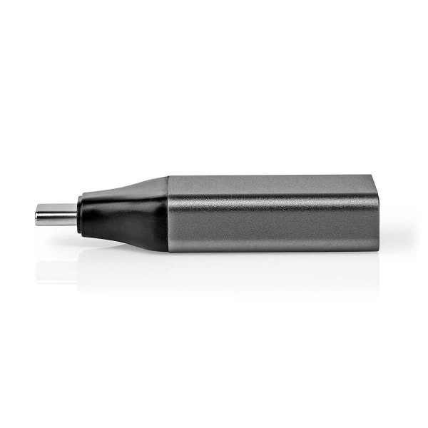 Nedis USB-C™ Adapter | USB 3.2 Gen 1 | USB-C™ Han | DisplayPort Hun | 4K@60Hz | Runde | Nikkelplateret | Grå / Sort | Konvolut