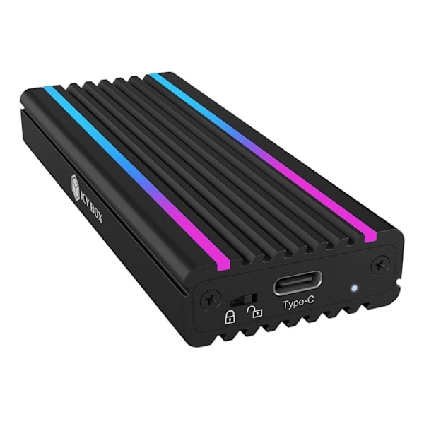 USB Type-C™ enclosure for M.2 NVMe SSD - RGB illuminated