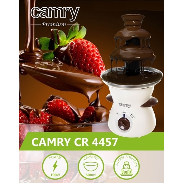 Camry lyxig chokladfontän med tre våningar