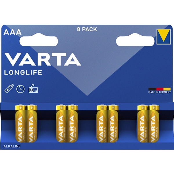 Varta Longlife AAA 8 pakkaus (B)