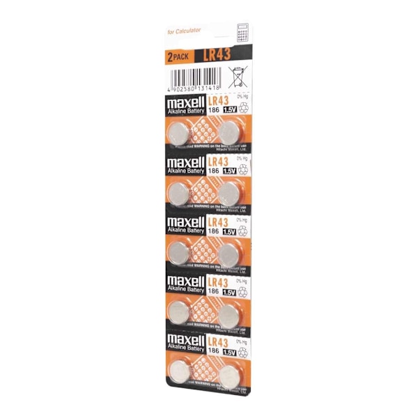 Maxell LR43 10PK MF(5X2)BLISTER