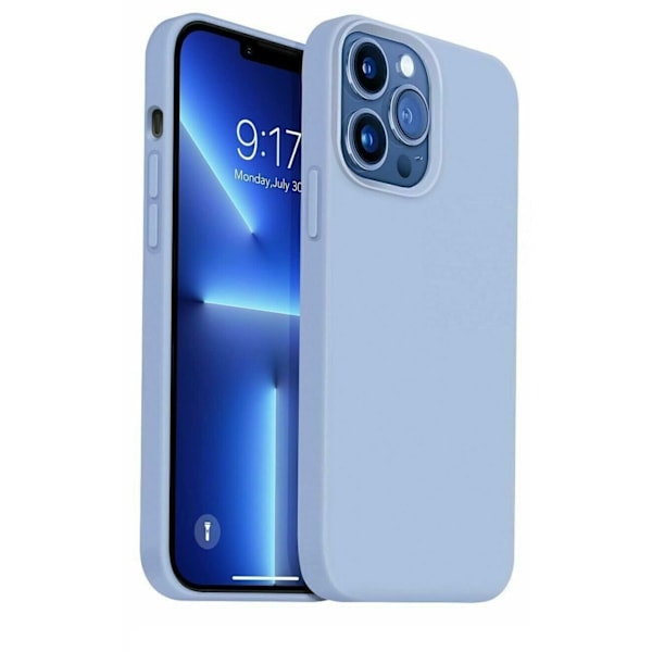 Silikonecover til iPhone 14 Plus, Lyseblå Blå