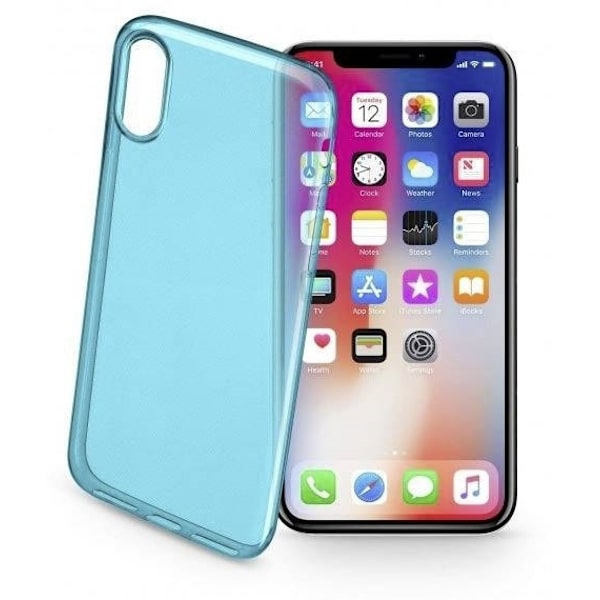 Cellularline Mobilskal i TPU-plast till iPhone X/XS, Turkos Blå