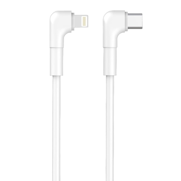 Maxlife MXUC-09 Kulmakaapeli USB-C - Lightning, 1m, 27W, valkoinen