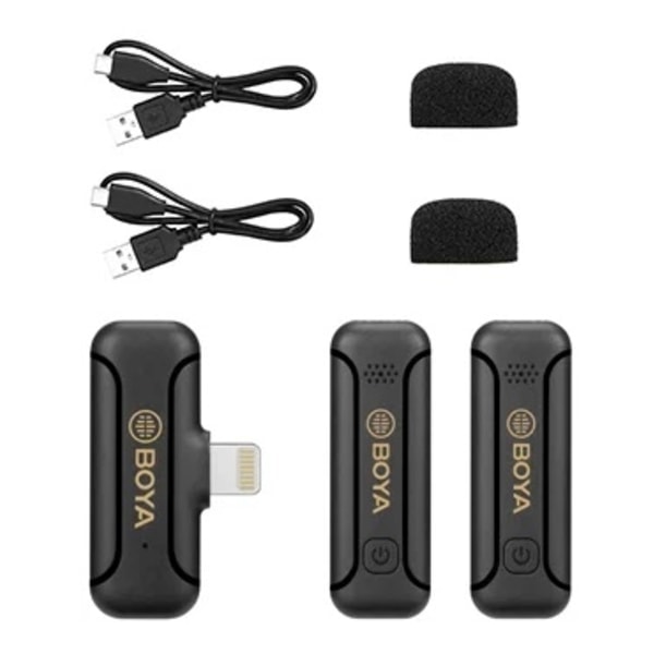 BOYA Trådløst mikrofonsystem x2 BY-WM3 för Iphone iOS, Lightning