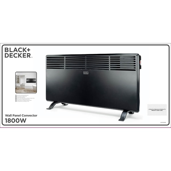 BLACK+DECKER Panel Radiator 1800W Sort