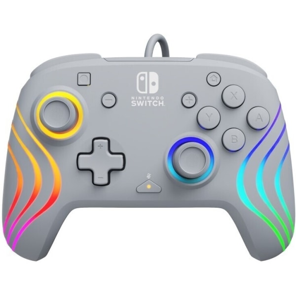 PDP Gaming Afterglow Wave Wired Controller -langallinen peliohjain, harmaa, Switch