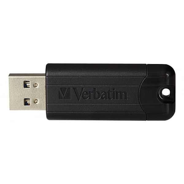 Verbatim PinStripe USB Flash drive, 32GB, USB 3.0, retractable connect Sort