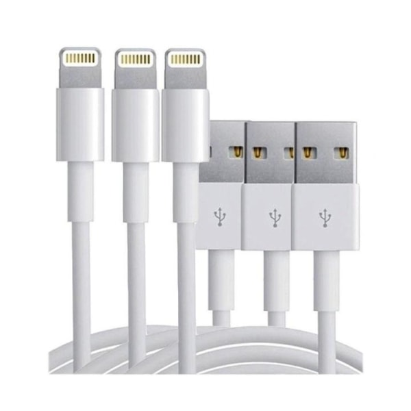 Extra kvalitativa USB-kablar till iPhone och iPad, 1 meter (3-pa