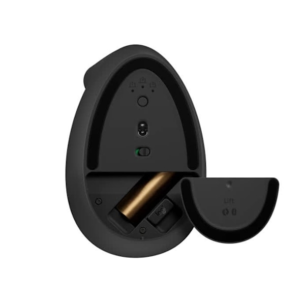 Logitech Lift Left Vertical Ergonomic Mouse, Graphite Black