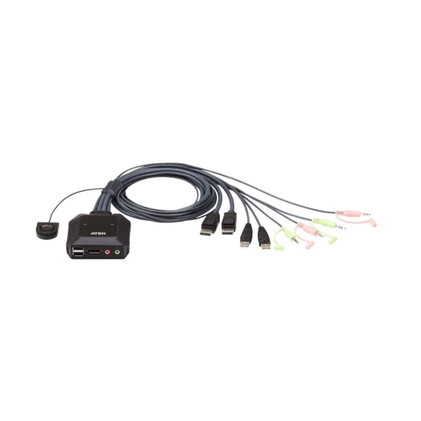 Aten CS22DP 2-Port KVM Switch Svart