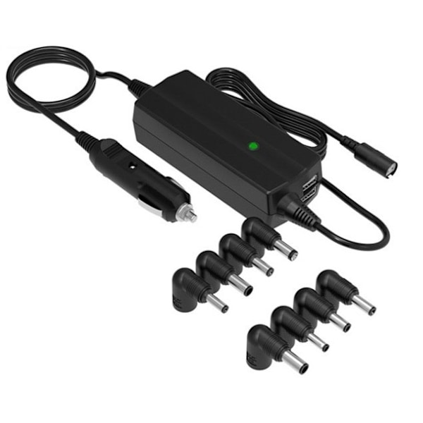 Universal laptopoplader til bil, 8 stik