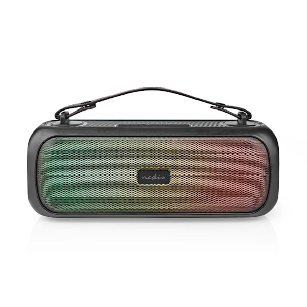 Nedis Bluetooth® Party Boombox | 4.5 timmar | 2.0 | 45 W | Uppspelning av media: AUX / USB | IPX5 | Synkroniseringsbar | Bärhandtag | Festljus | Svart