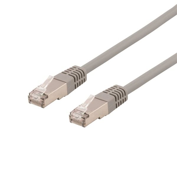 DELTACO U/FTP Cat6a laitekaapeli, LSZH, 2m , harmaa