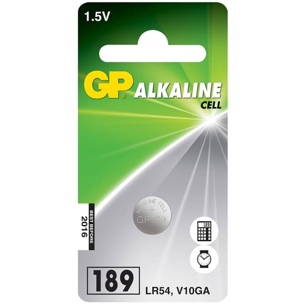 GP LR54 1,5V Alkalisk 1-pack (102004) OBS! DATUM