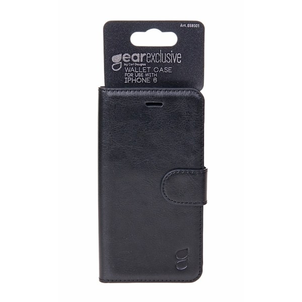 GEAR Wallet Exclusive Sort - iPhone 6/6S Svart