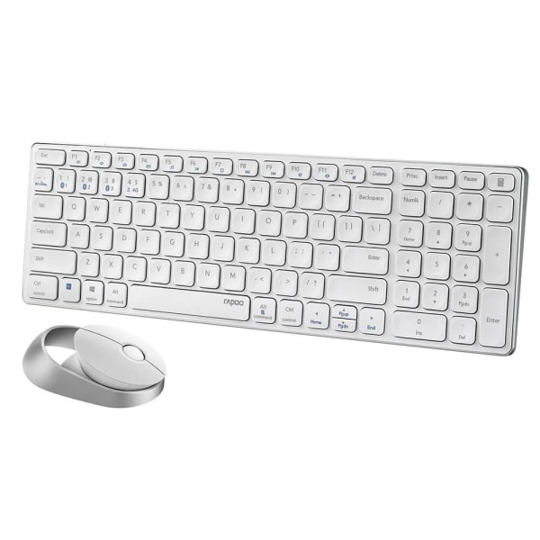 Rapoo tastatur/Mus Sæt 9750M Multi-Mode Wireless Hvid