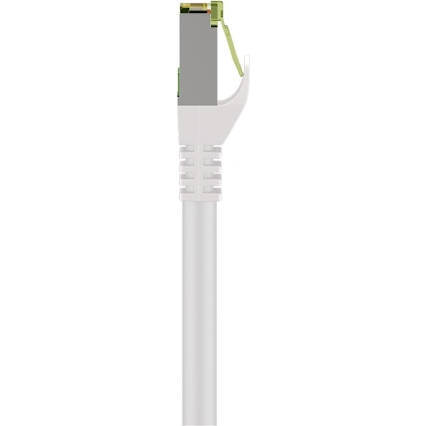 Goobay RJ45 patchkabel med CAT 8.1 S/FTP råkabel, AWG 26, vit kopparledare, LSZH halogenfri kabelhölje, RJ45-kontakt (CAT 6A), 20 m