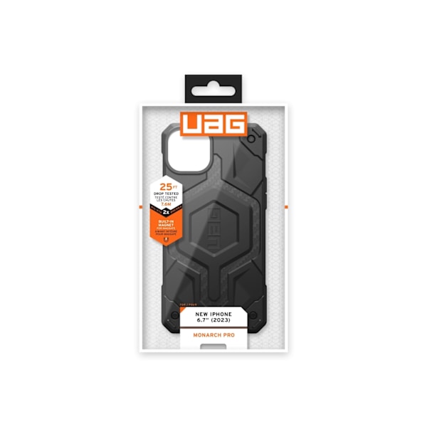 Urban Armor Gear iPhone 15 Plus Monarch Pro  - Carbon Fiber Svart