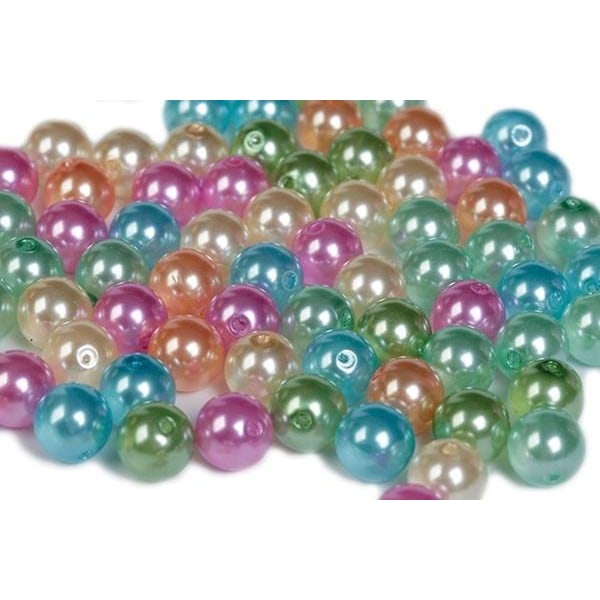 Pearl`n fun Blanka pärlor 10mm blandade färger, 125g