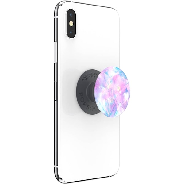 PopSockets Basic Crystal Opal Grip Med Ställfunktion