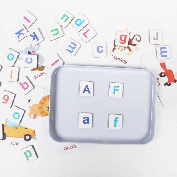 Lär dig engelska - Magnetisk låda med djur och bokstäver