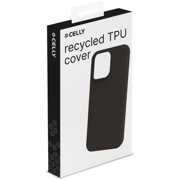 Celly Planet Soft TPU-Cover GRS 100% återvunnen TPU iPhone 15 Sv Svart
