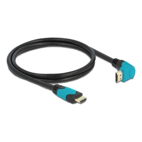 Delock High Speed HDMI cable male-male 90° down 48 Gbps 8K 60 Hz 1 m