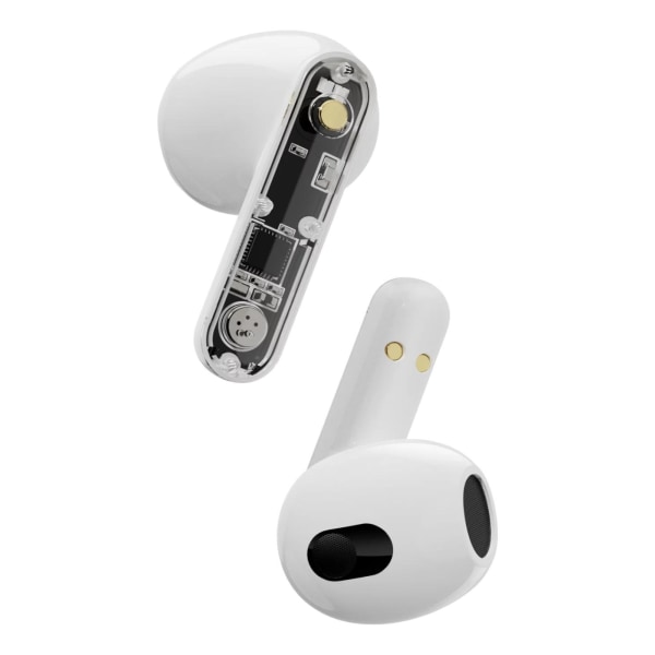 Streetz T150 TWS earphones, Transparent White Vit