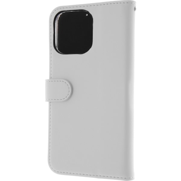 Insmat Exclusive Flip Case -lompakkokotelo, iPhone 15 Pro Max, valkoinen Vit