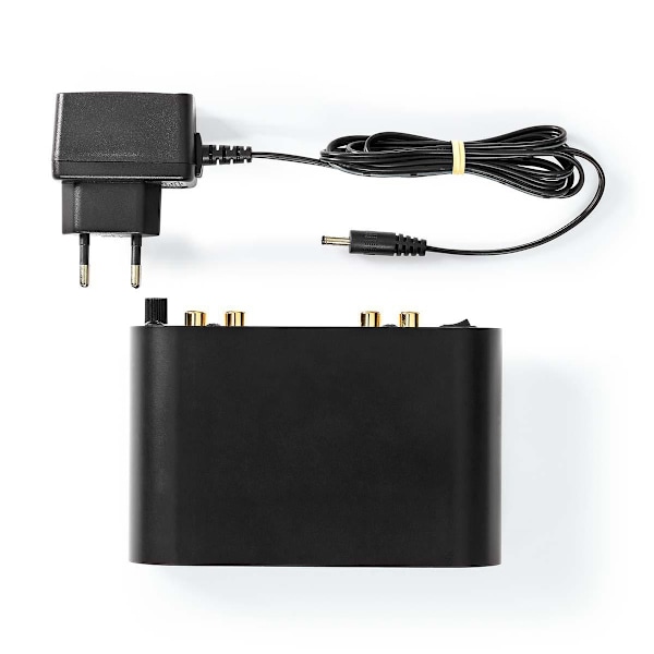 Nedis Forforstærker | Tilslutninger indgang: 1x RCA | Tilslutninger udgang: 1x RCA | 2 Kanaler | Phono / Pladespiller | Automatisk | Sort