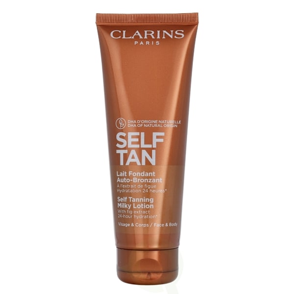 Clarins Self Tan Self Tanning Milky Lotion 125 ml Face & Body, 24-hour Hydration