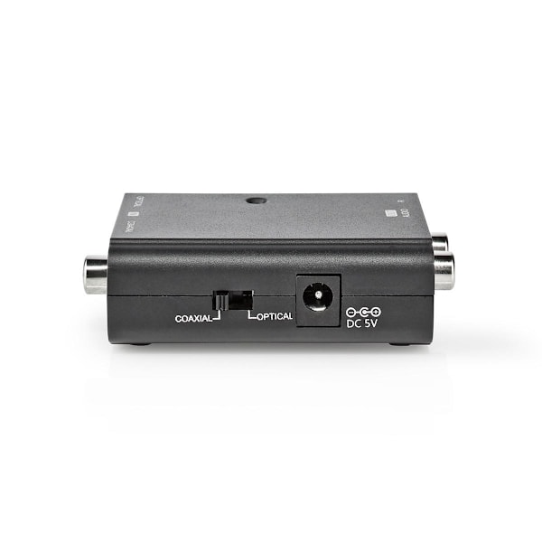 Nedis Digital Audio Omvandlare | Tvåvägs | Anslutningsingång: 1x S/PDIF (RCA) Hona / 1x TosLink Hona | Anslutningsutgång: 2x RCA Hona | ARC | Instrukt