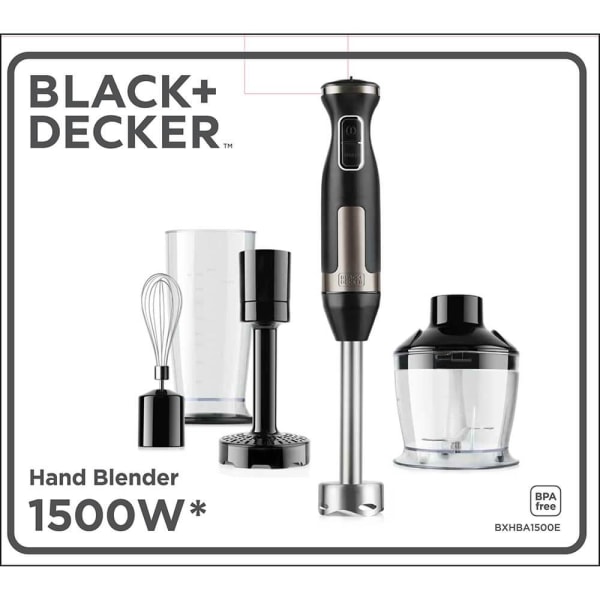 BLACK+DECKER Stavmixer Med Tillbehör 1500W