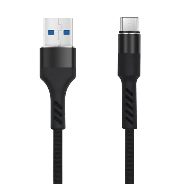 MXUC-01 microUSB-kaapeli (2A) pikalataus, musta