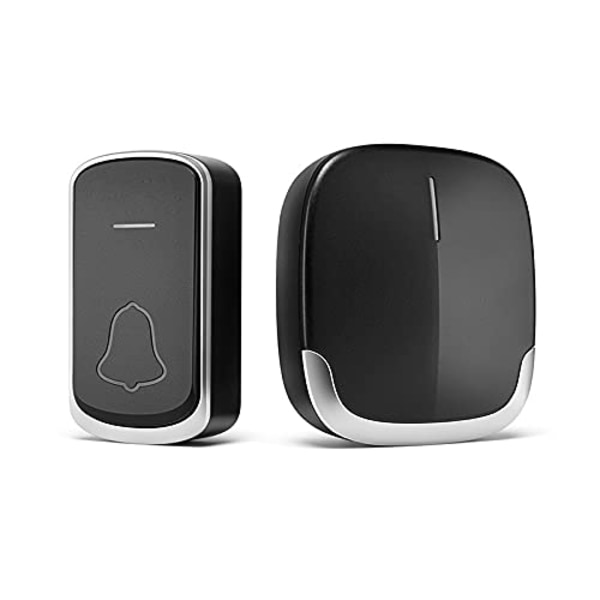 Plug & Play Langaton ovikello pitkällä kantamalla, musta