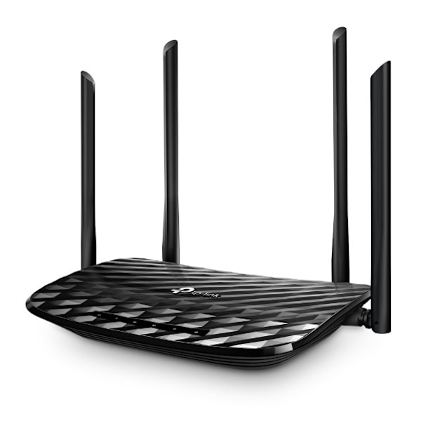 TP-LINK Archer C6 trådlös router Dual-band (2,4 GHz / 5 GHz) Svart Sort