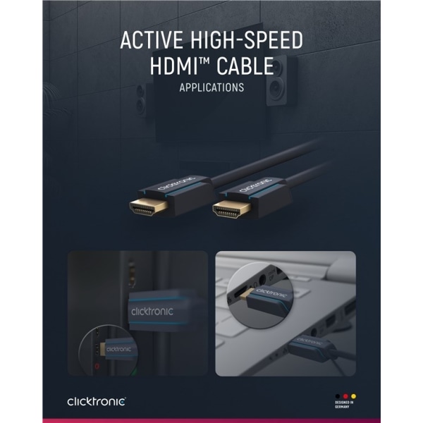 ClickTronic Active High Speed ​​​​HDMI™-kabel med Ethernet Premium