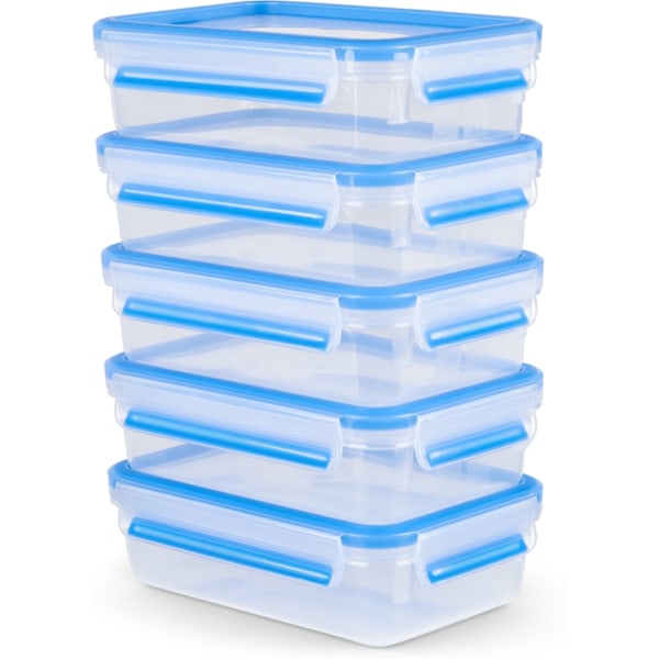 Tefal MasterSeal MealPrep förvaringsbehållare, 5 x 0,8 L