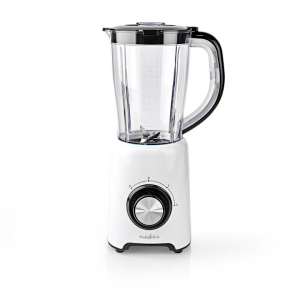 Nedis Blender | 800 W | 1.5 l | Plast | 2 hastighetsinställning | Svart / Vit