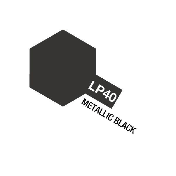 Tamiya Lacquer Paint LP-40 Metallic Black (Gloss) Svart