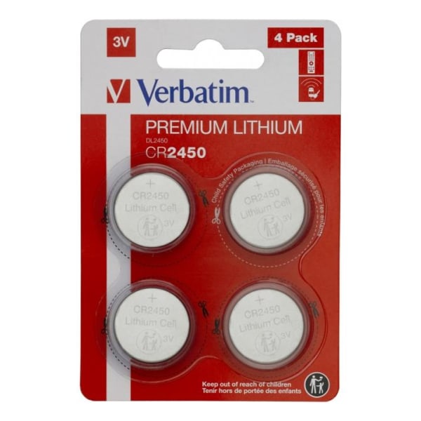 Verbatim Lithium battery CR2450 3V 4 pack