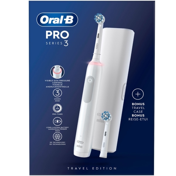Oral B Eltandborste Pro3 White + Extra Refill + TC