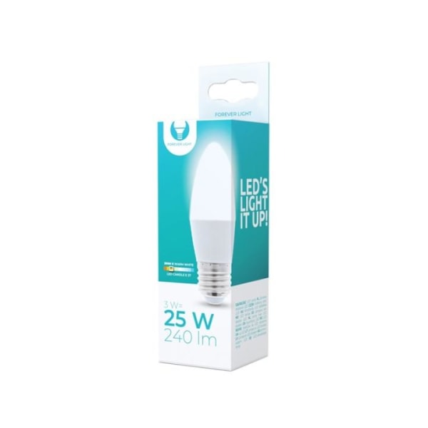 LED-lamppu E27, 3W, 230V, 3000K, lämmin valkoinen