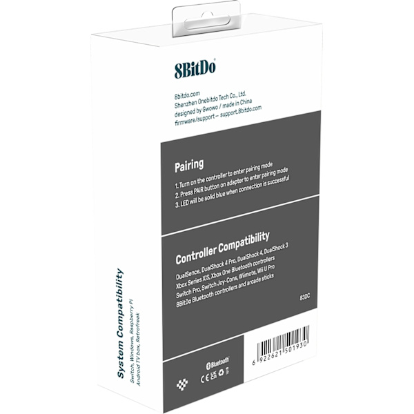 8BitDo USB Wireless Adapter 2 trådlös adapter, Switch / PC