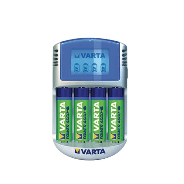 Varta NiMH batterioplader AA / AAA | 1.2 V DC | 4x AA/HR6 2600 mAh | Opladning | Euro / Type-C (CEE 7/16) | Energi fra batteritype: AA