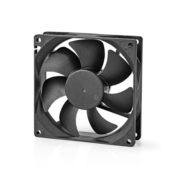 Nedis DC-ventilator | DC | Ventilatorstørrelse: 92 mm | 3-Pin | 26.7 dBA | Sort