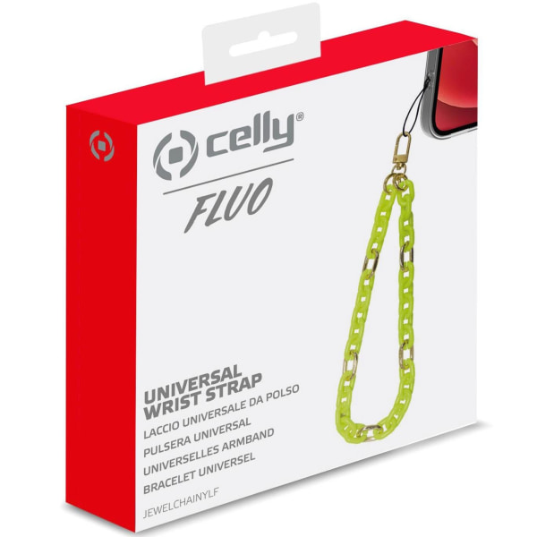 Celly Jewel Chain Handledsrem Fluo Grön